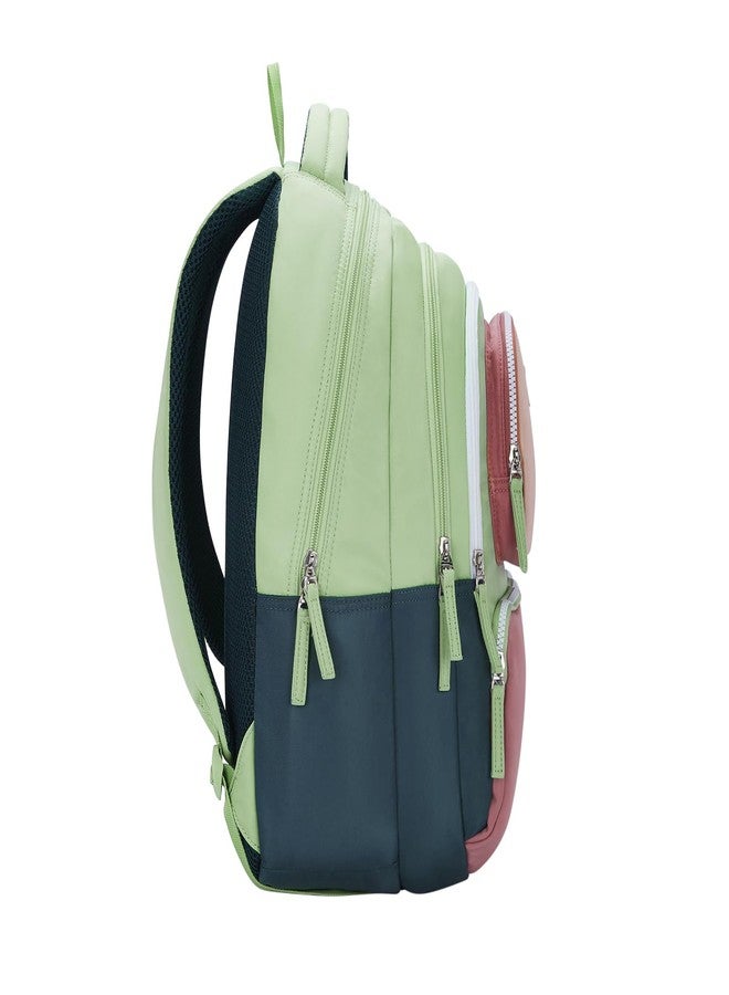 جيني حقيبة ظهر مدرسية جيني رازيل للبنات | 17 بوصة - 27 لترًا بثلاثة أقسام، خفيفة الوزن مع أكتاف مبطنة | مثالية للكتب، زجاجات المياه، الأدوات المكتبية، علبة الغداء، والأغراض الأساسية - أخضر - Image 3